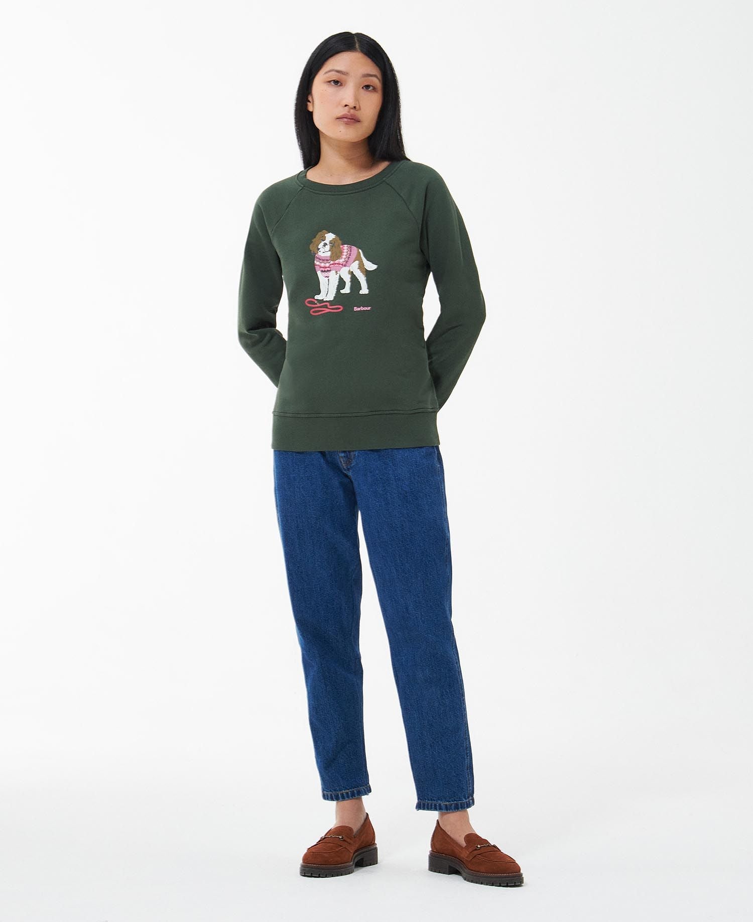 Barbour Ladies Westbury Sweatshirt-Fleeces, Sweaters & Jumpers-Eland Lodge