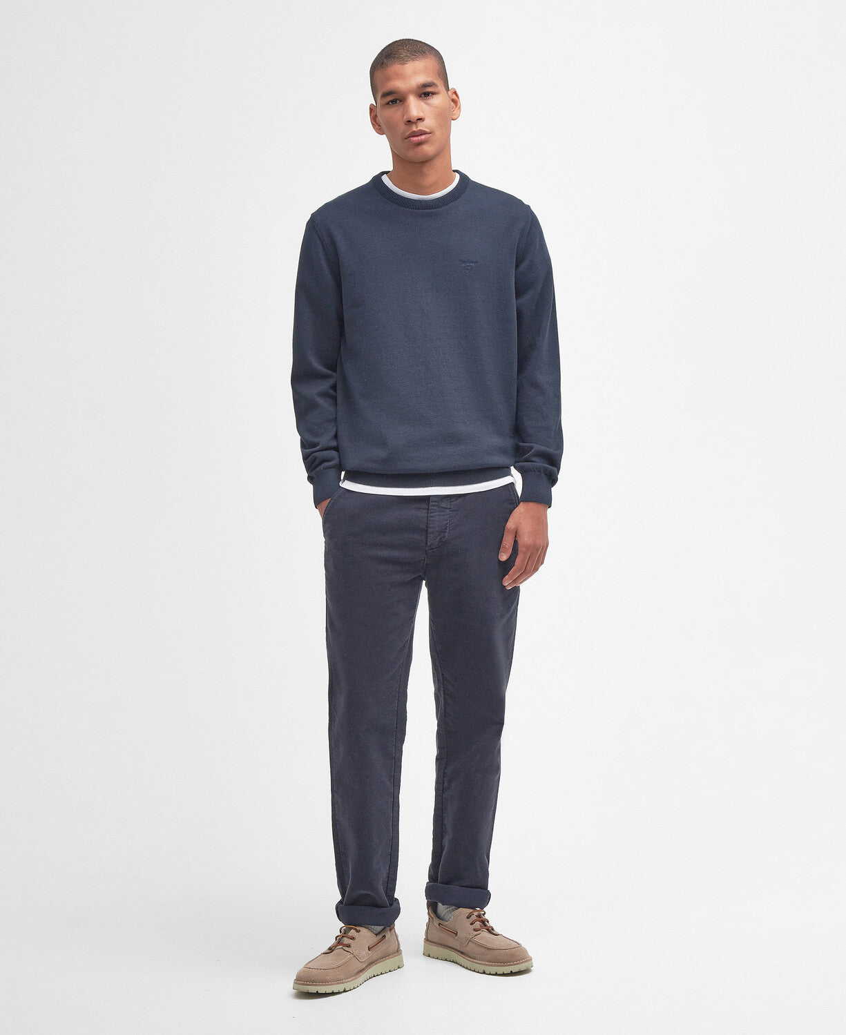 Barbour Mens Pima Cotton Crew-Fleeces, Sweaters & Jumpers-Eland Lodge