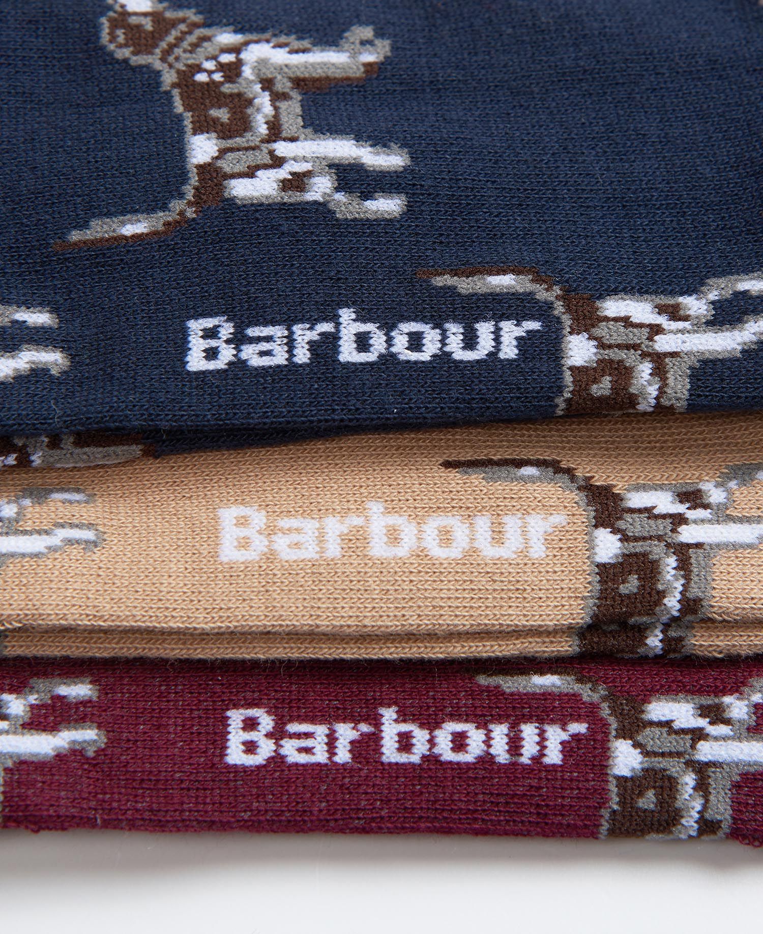 Barbour Mens Pointer Dog Socks Gift Set-Socks-Eland Lodge