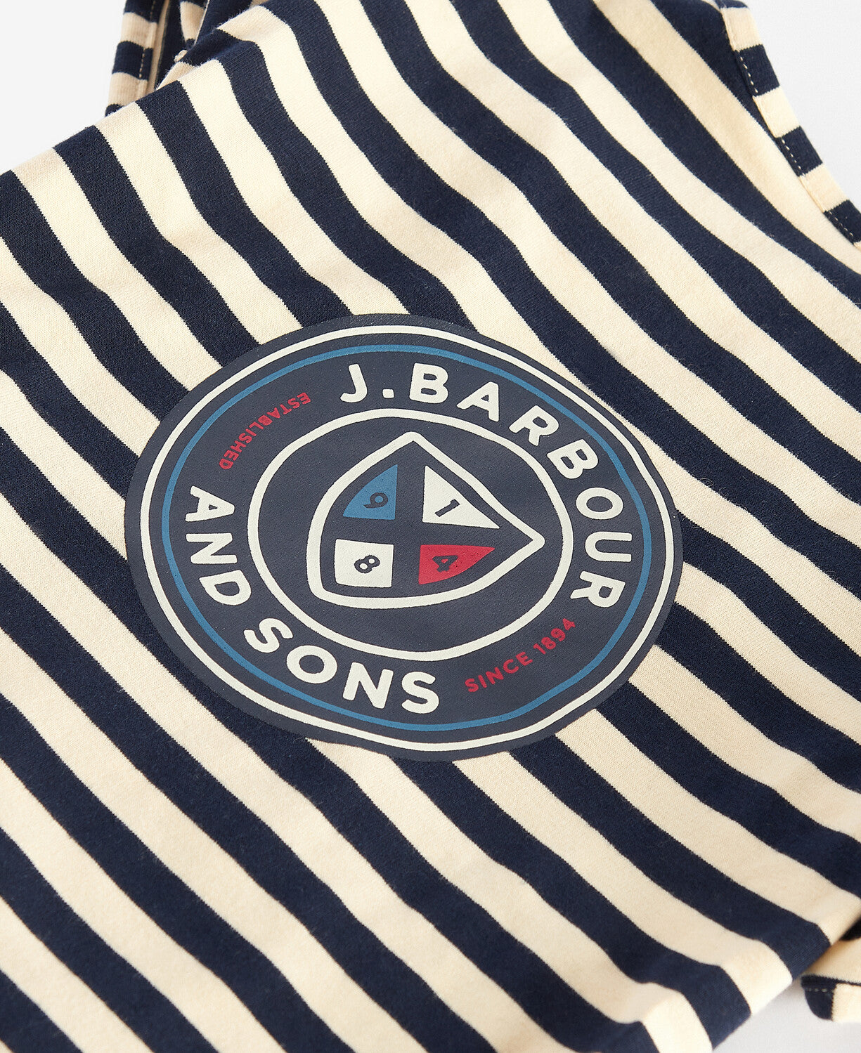 Barbour Printed Logo Striped Dog T-Shirt-Dog Coats-Eland Lodge