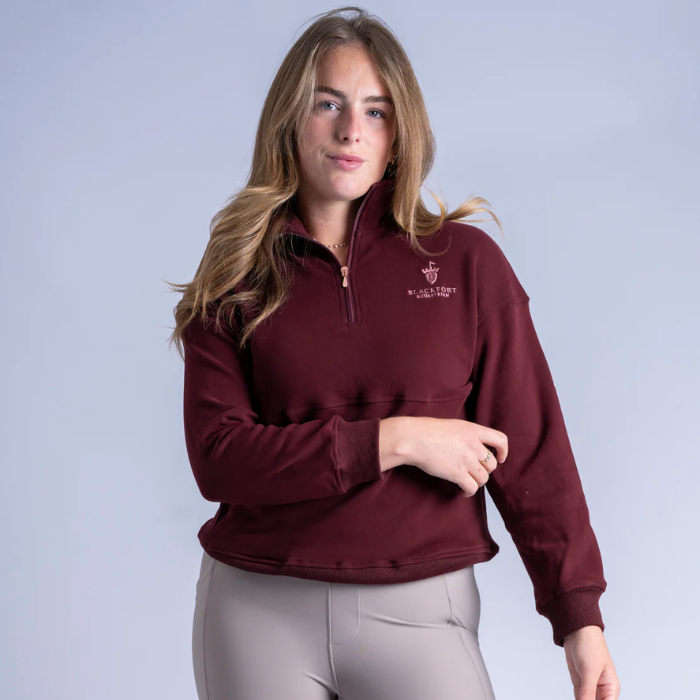 Blackfort Equestrian Ella Quarter Zip in Burgundy