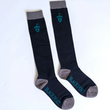 Blackfort Equestrian Socks in Navy/Emerald | Eland Lodge