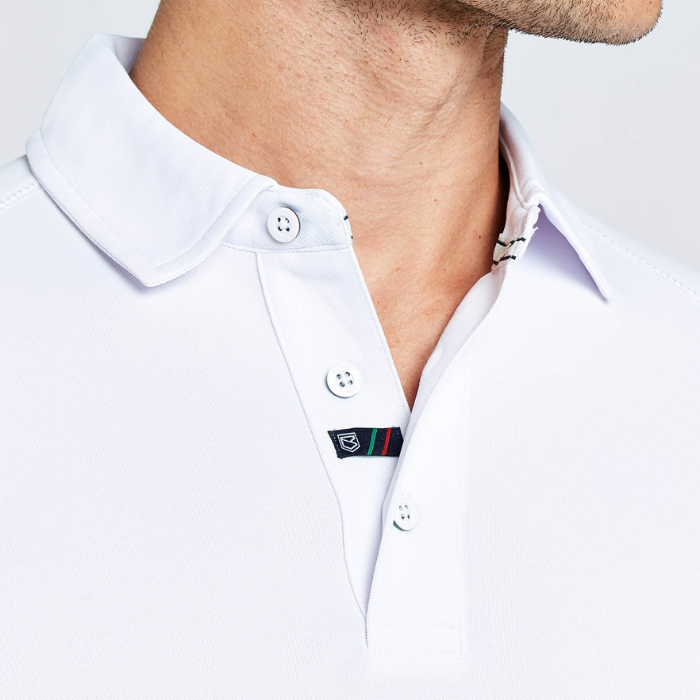 Dubarry Mens Menton Polo Shirt in White-Polo's, Tops & T-Shirts-Eland Lodge