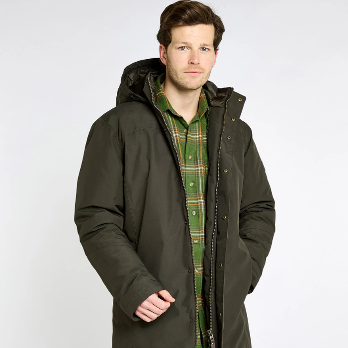 Dubarry Men's Swiftheath Coat in Olive-Jackets & Coats-Eland Lodge