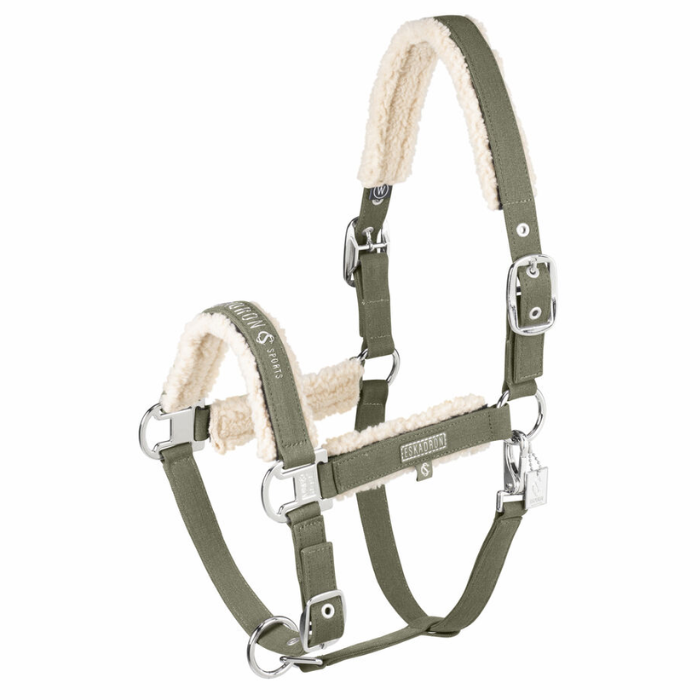 Eskadron Classic Sports Denim Double Pin Teddyfleece Headcollar-Headcollars & Leadropes-Eland Lodge