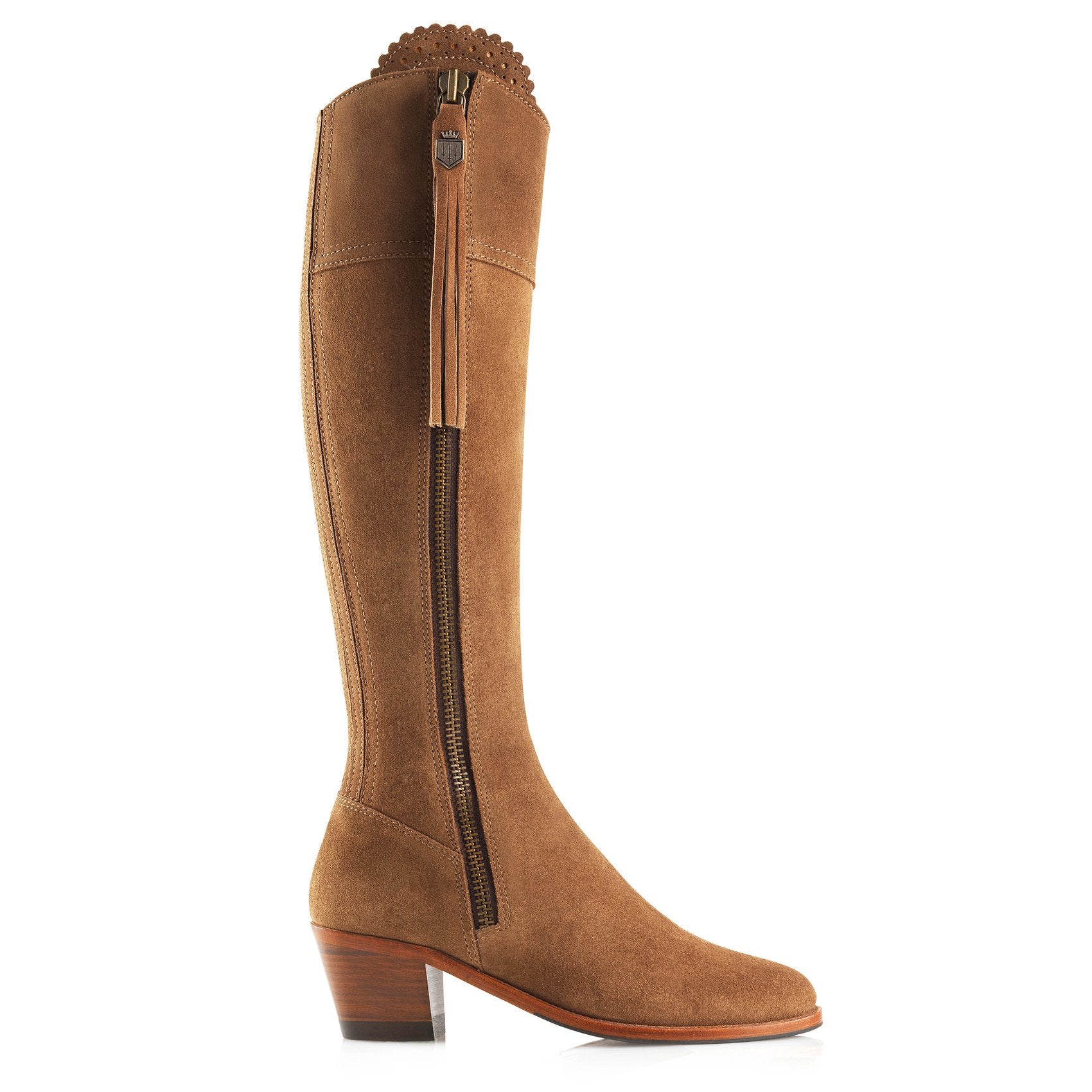 Fairfax & Favor Ladies Regina Heeled Narrow Fit Suede Boots-Country Boots-Eland Lodge