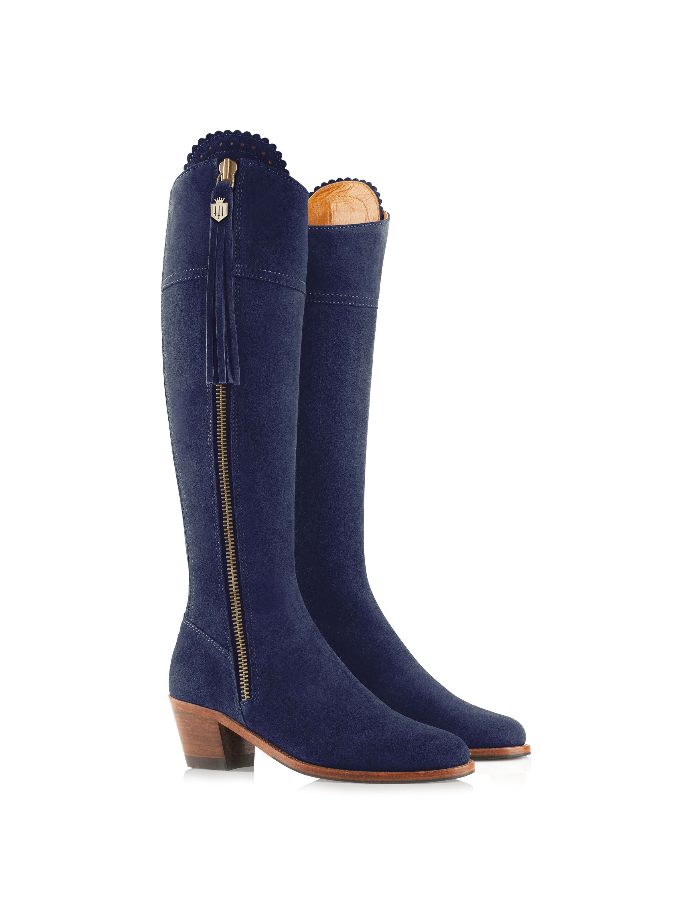 Fairfax & Favor Ladies Regina Heeled Narrow Fit Suede Boots-Country Boots-Eland Lodge