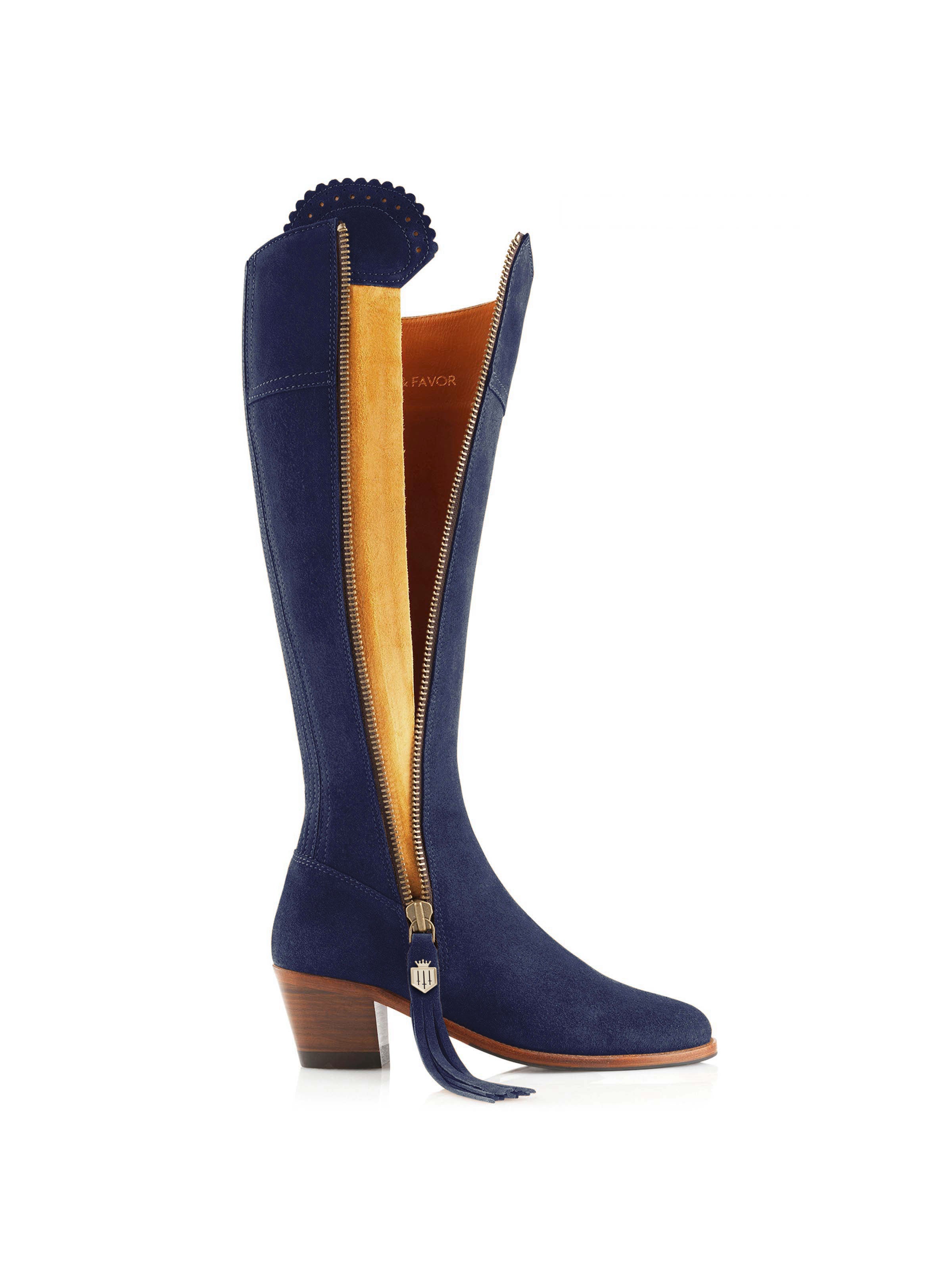 Fairfax & Favor Ladies Regina Heeled Narrow Fit Suede Boots-Country Boots-Eland Lodge