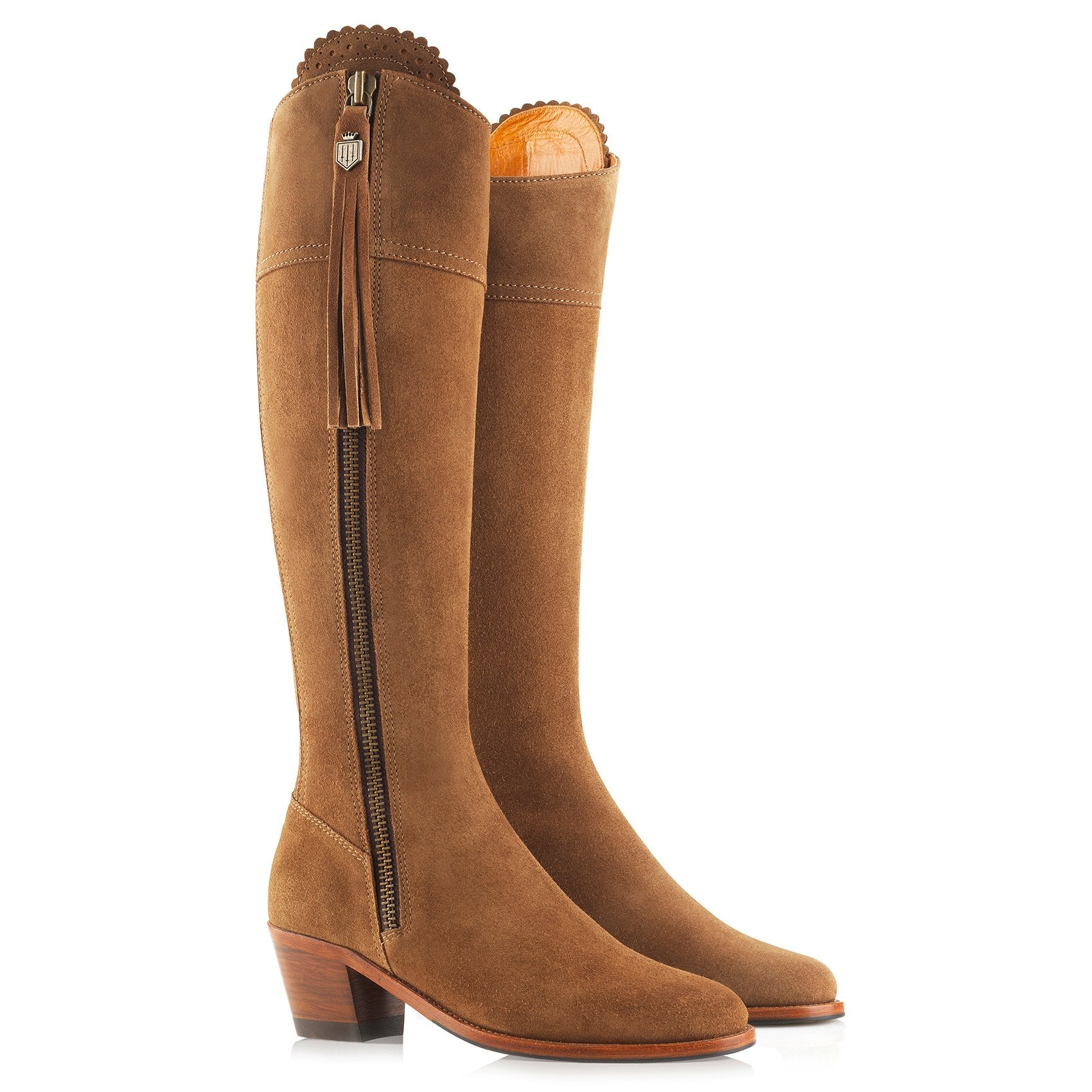 Fairfax & Favor Ladies Regina Heeled Narrow Fit Suede Boots-Country Boots-Eland Lodge