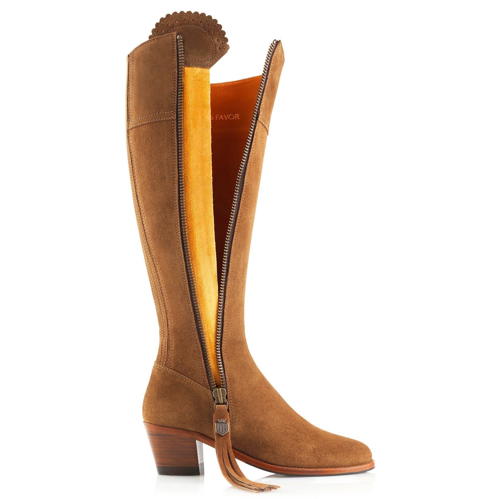 Fairfax & Favor Ladies Regina Heeled Narrow Fit Suede Boots-Country Boots-Eland Lodge