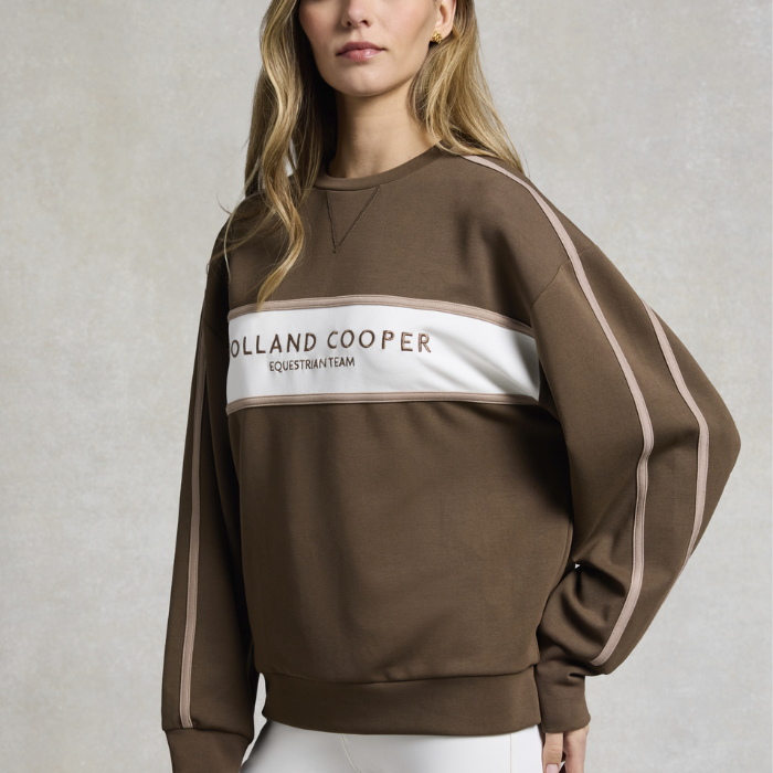 Holland Cooper Ladies Equestrian Crew Neck Sweat-Fleeces, Sweaters & Jumpers-Eland Lodge