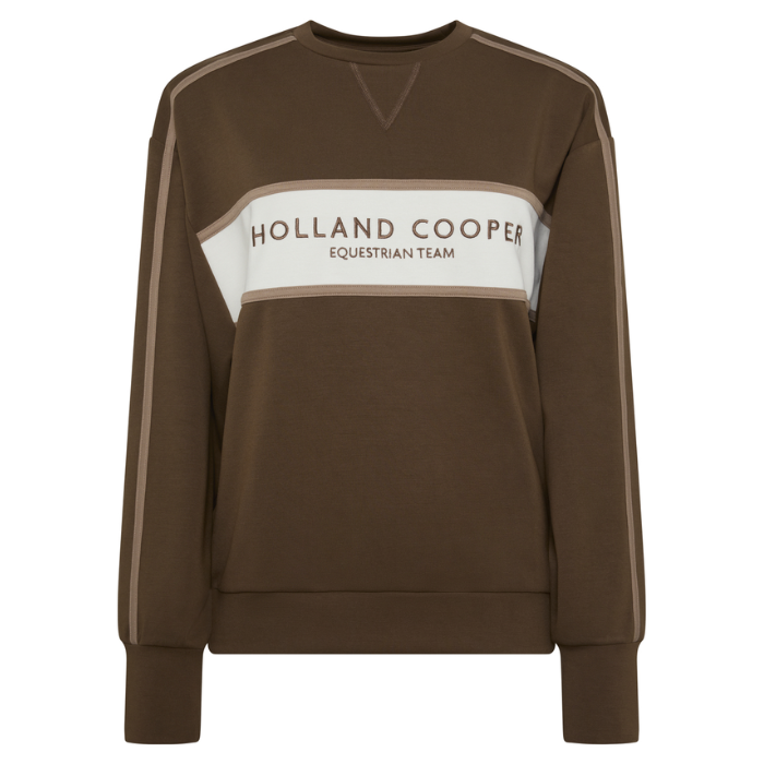 Holland Cooper Ladies Equestrian Crew Neck Sweat-Fleeces, Sweaters & Jumpers-Eland Lodge