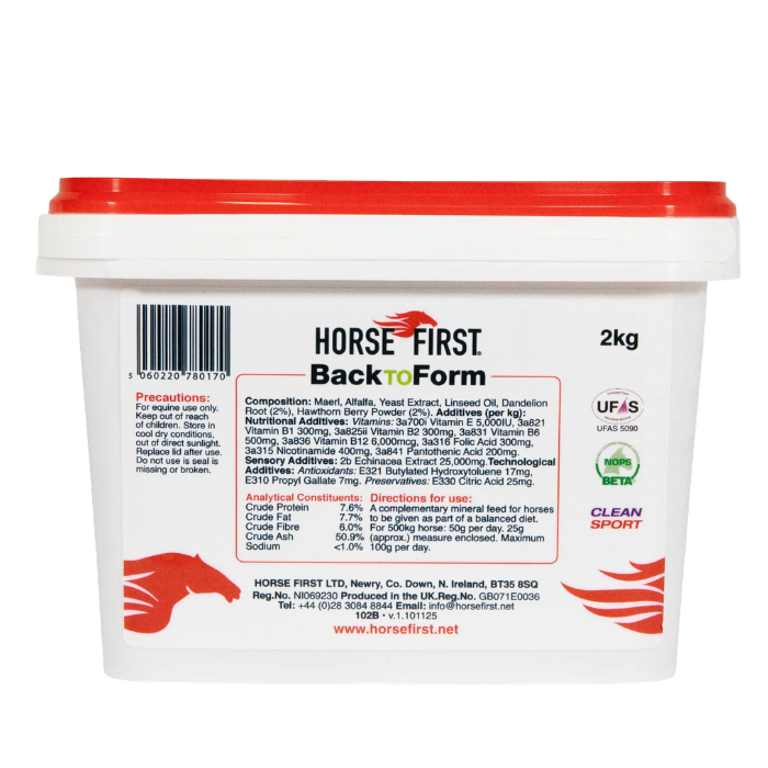 Horse First Back To Form Powder-Supplements-Eland Lodge