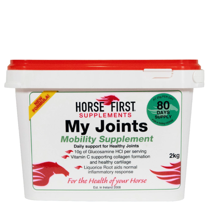 Horse First Supplements My Joints Mobility Supplement container on a white background