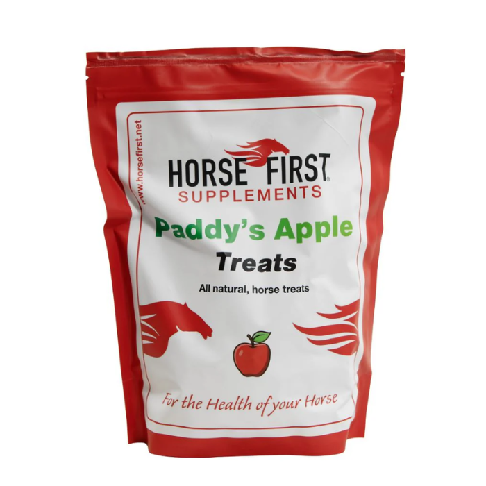 Bag of Horse First Supplements Paddy's Apple Treats on a white background