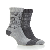 Jeep Ladies 2-Pack Wool Blend Thermal Boot Socks-Socks-Eland Lodge