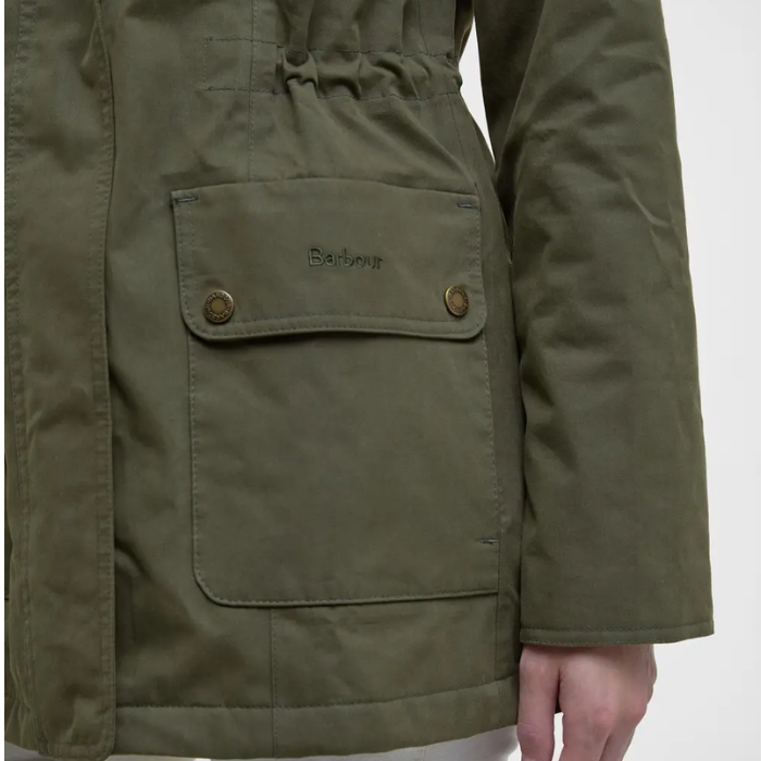 Barbour Ladies Buttercup Waterproof Jacket in Classic Olive