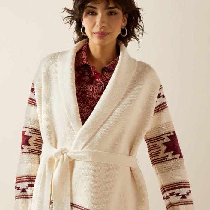 Ariat Women's Westward Wrap Sweater in Cream