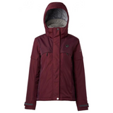 Red jacket with a hood on a white background