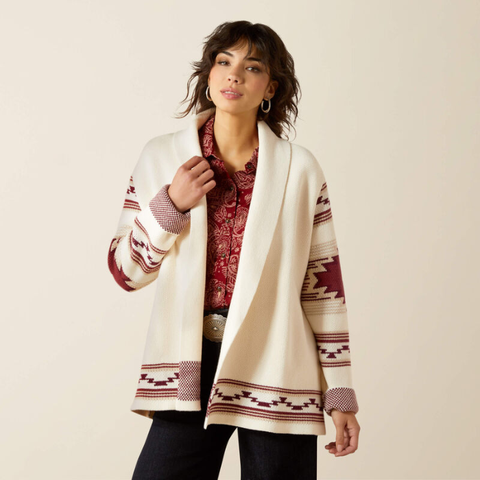 Ariat Women's Westward Wrap Sweater in Cream