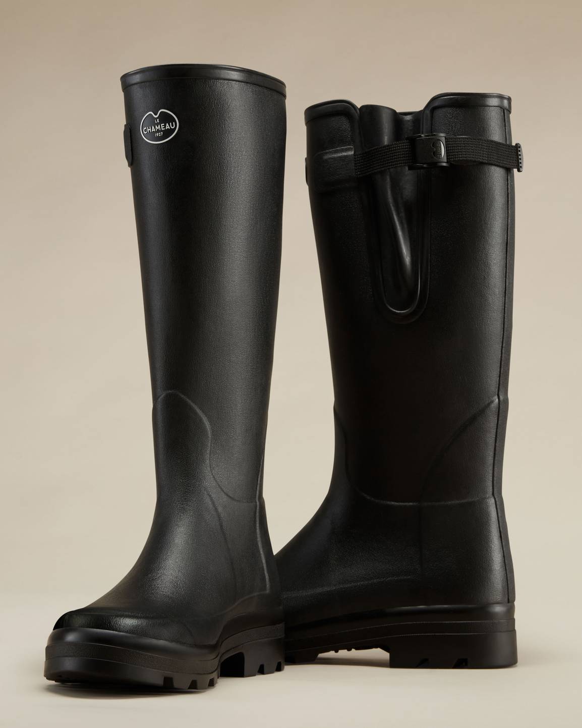 Le Chameau Mens Noir Vierzonord Neoprene Lined Wellingtons