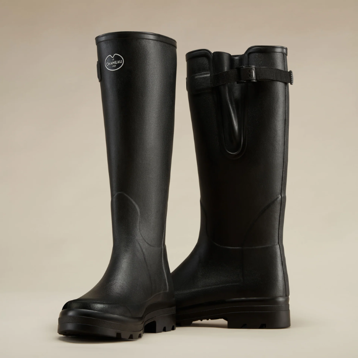 Le Chameau Men's Noir Vierzonord Neoprene Lined Wellies-Wellingtons-Eland Lodge