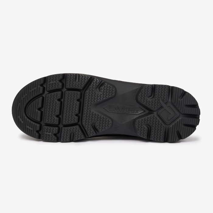 Black shoe sole on a white background