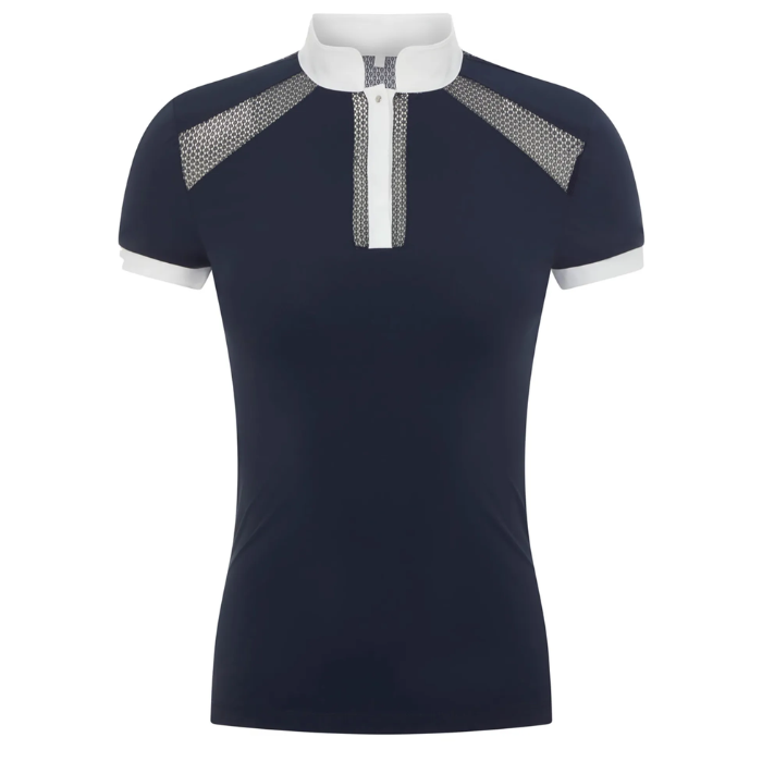 LeMieux Camille Short Sleeve Show Shirt in Navy