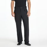 Person wearing black trousers on a white background