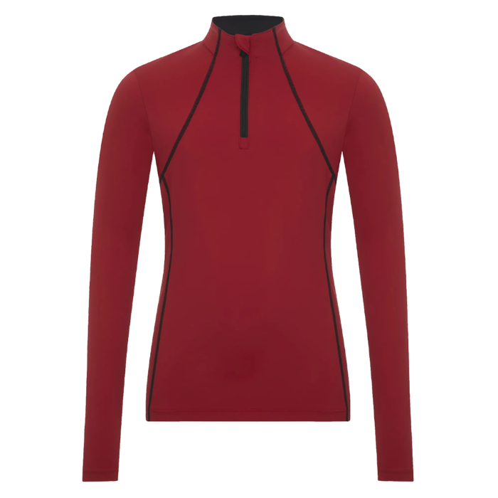 Red base layer on a white background