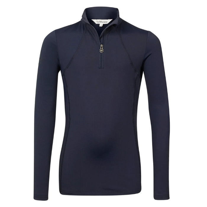 Navy blue base layer on a white background