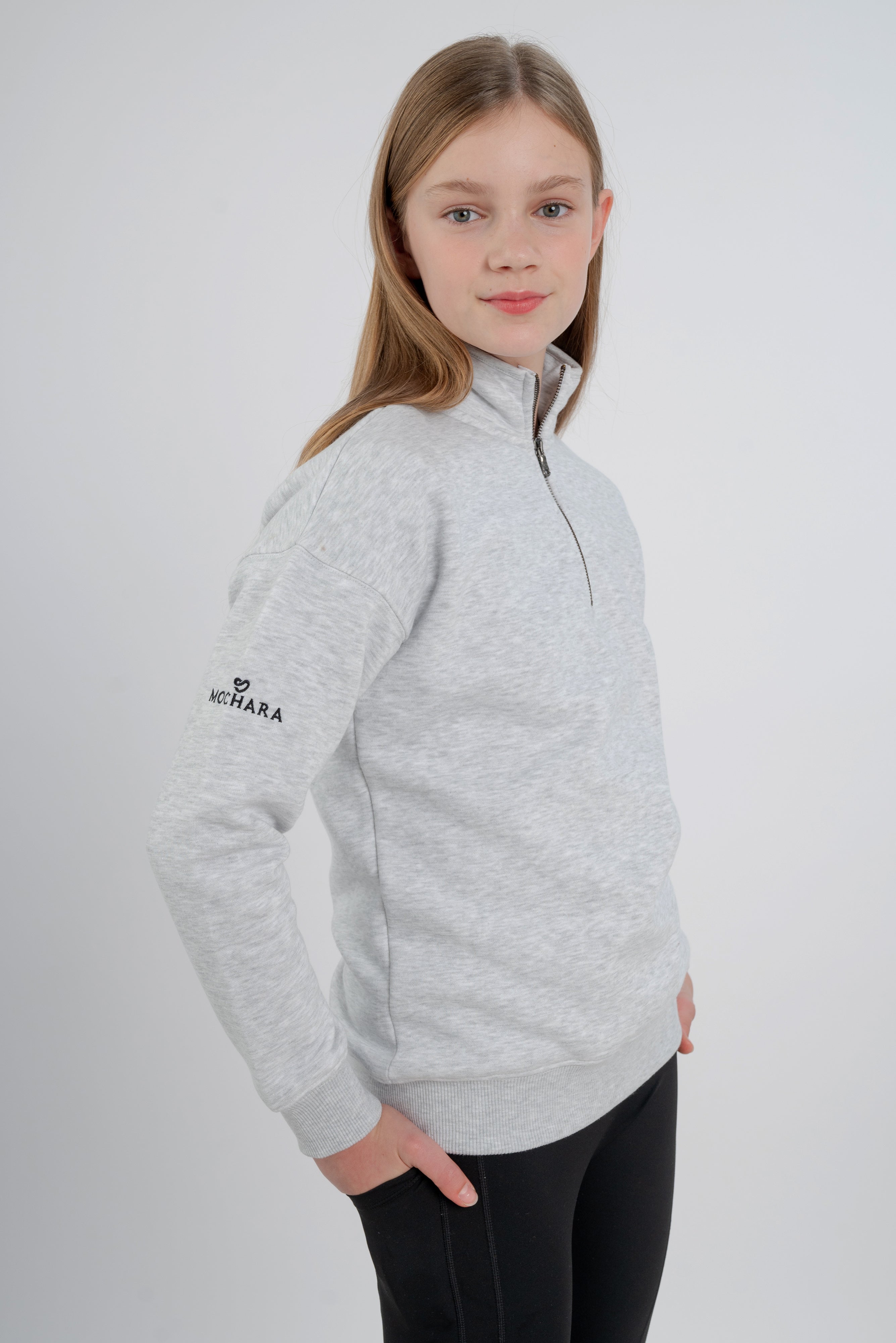 Mochara Children's Half Zip Sweatshirt-Fleeces, Sweaters & Jumpers-Eland Lodge