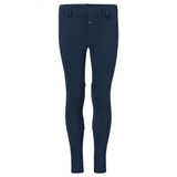 Navy blue riding pants on a white background