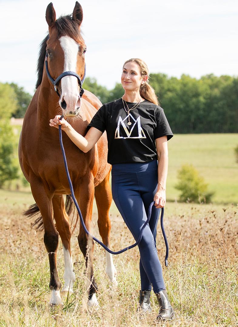 Mountain Horse Ladies MH Silver Tee Shirt-Polo's, Tops & T-Shirts-Eland Lodge