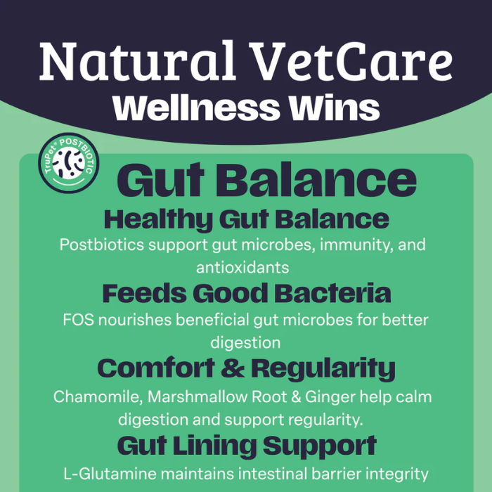 green and black background with wellness infortmation about the product