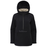 Black jacket with a fleece inner collar with LeMieux branding on a white background