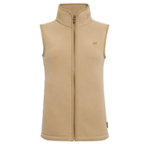 Beige fleece gilet on a white background