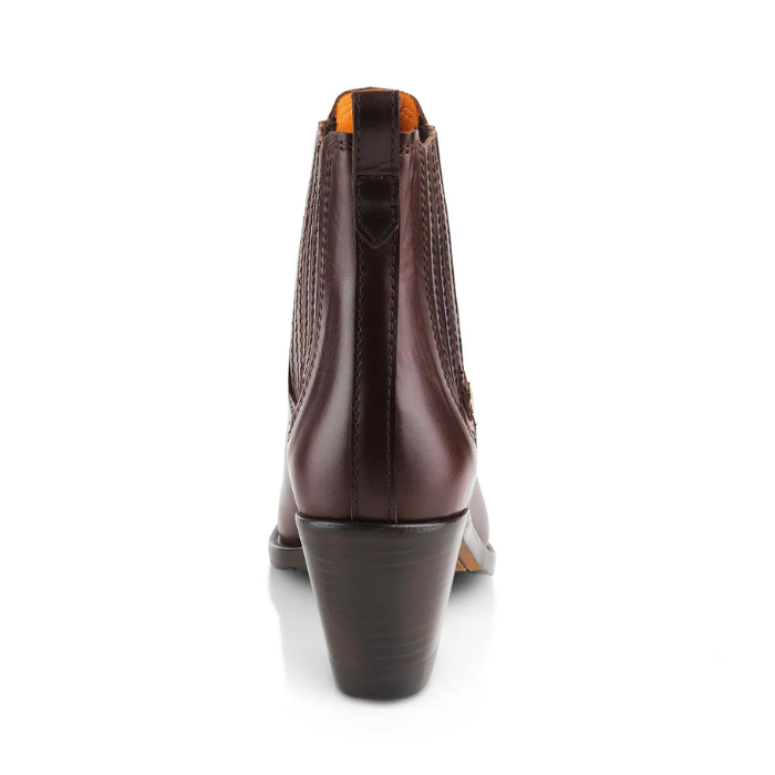 Fairfax & Favor Rockingham Heeled Ankle Boots in Mahogany Leather