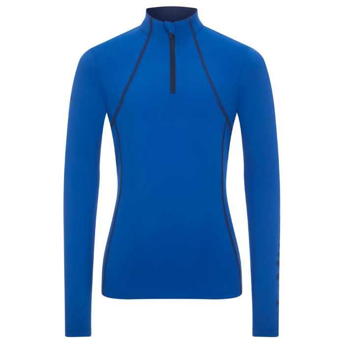 Bright blue base layer on a white background