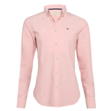 Pink shirt with brand logo on a white background