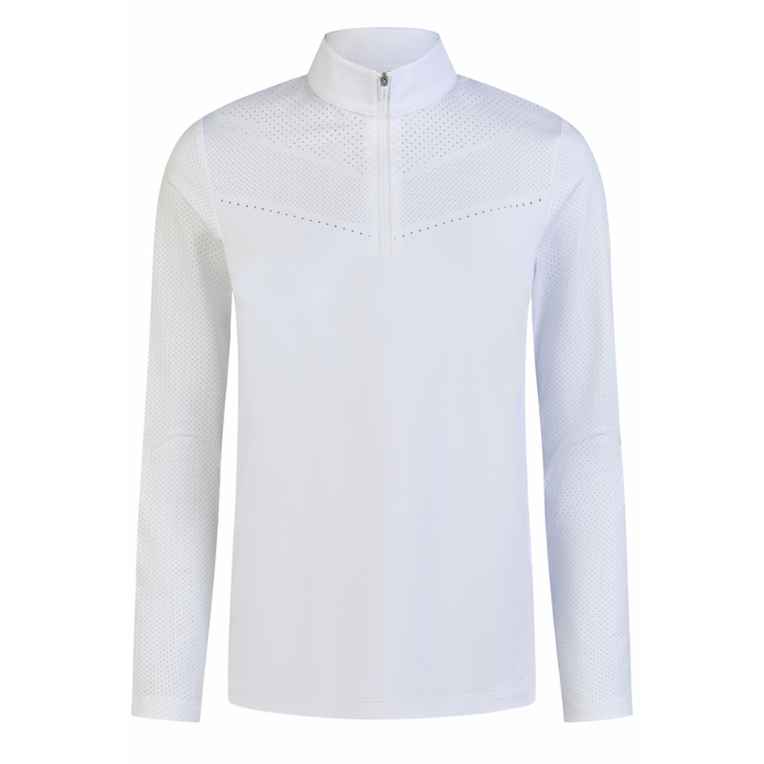 Long sleeve white shirt on a white background