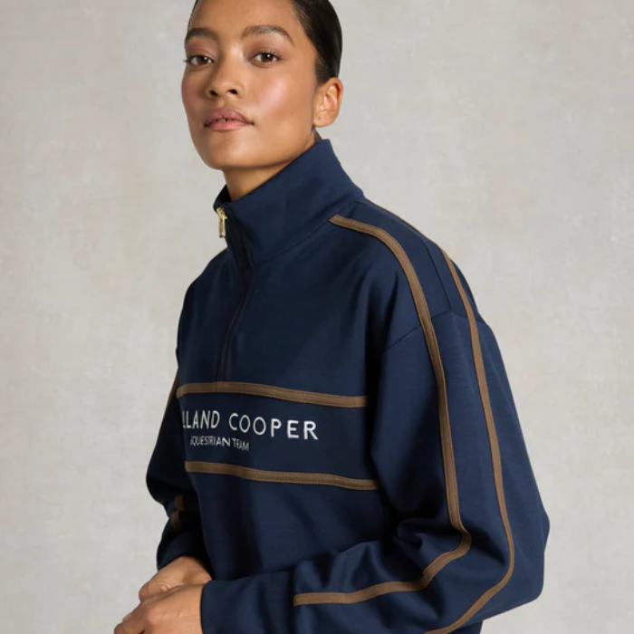 Holland Cooper Ladies Equestrian Quarter Zip Neck Sweat