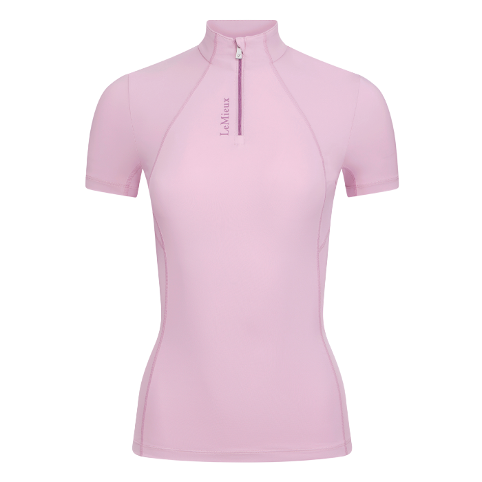 Light pink short sleeve base layer with LeMieux branding on a white background