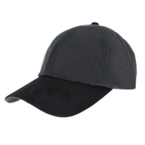 Black baseball cap on a white background