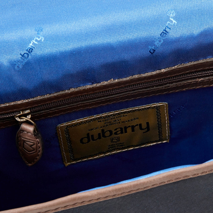 Close-up of a Dubarry product with branding and material details.