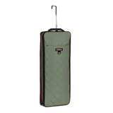 Green riding bridle bag with a visible brand logo on a white background