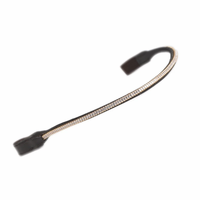 Black diamante browband on a white background