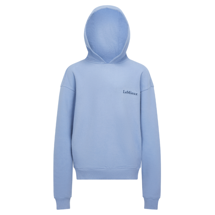 Light blue hoodie with 'LeMieux' logo on a white background