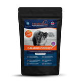 Package of Premier Performance Calming Cookies for horses on a white background