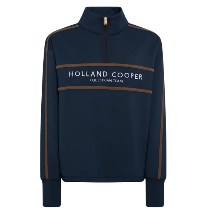Holland Cooper Ladies Equestrian Quarter Zip Neck Sweat